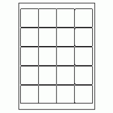 448 - Label Size 50mm x 50mm - 20 labels per sheet